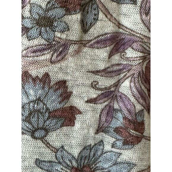 Lucky Brand Women's Floral Tie Neck Blouse Size L Multicolor Casual - Picture 4 of 8